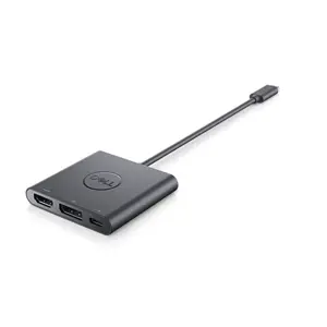 DELL USB-C ir HDMI/DP adapteris su maitinimo pralaidumu, 0,18 m, DisplayPort, HDMI, vyriškas, moteriškas, tiesus