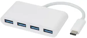 "Vivanco" USB šakotuvas USB-C 3.1, 4 prievadai, baltas (34292)