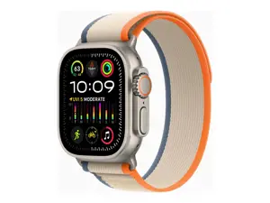 "Apple Watch Ultra 2" GPS + mobilusis ryšys, 49 mm titano korpusas su oranžine/smėlio spalvos kilpa…