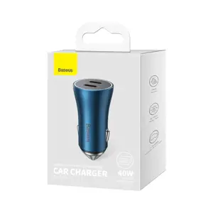 Baseus Golden Contactor Pro car charger 2x USB-C 40W blue (CGJP000003)