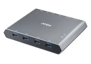 ATEN 2 prievadų 4K DisplayPort USB-C KVM doko jungiklis su maitinimo perdavimu, 3840 x 2160 taškų, …