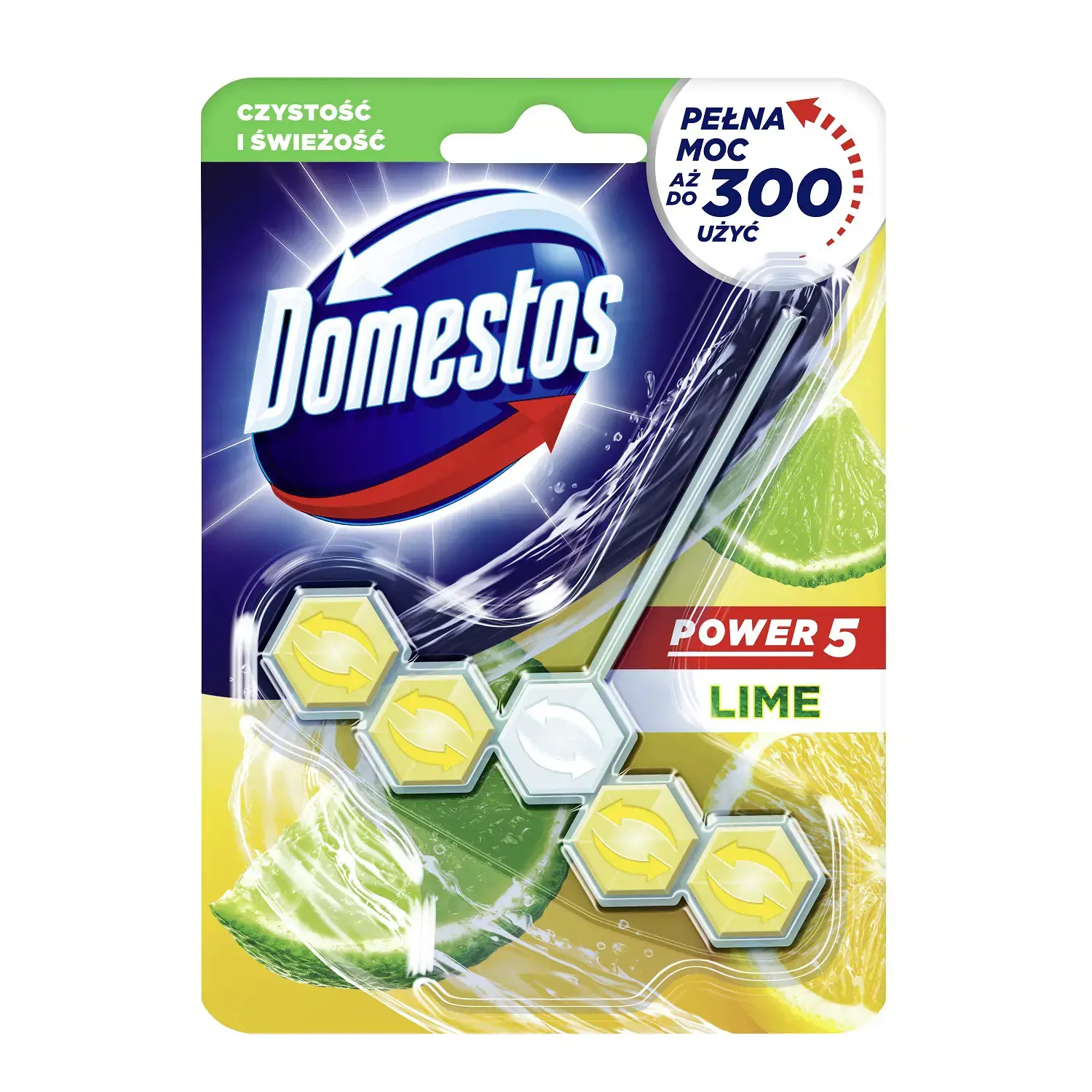 WC valiklis DOMESTOS Power 5, Lime, 55 g