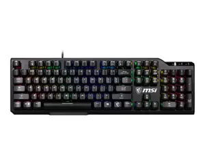 MSI Vigor GK41 LR US, Wired, USB, Membrane, QWERTY, RGB LED, Black