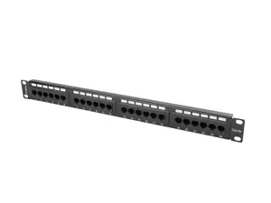 LANBERG PPU5-1024-B Lanberg Patch Panel 24 prievadų 1U, kat. 5e, juoda