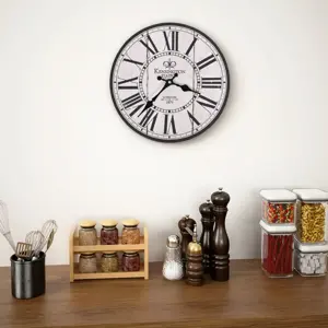 Sieninis laikrodis virtuvei, 30cm, vintažinio dizaino, Londonas