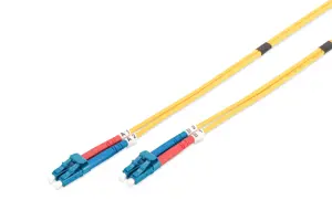 DIGITUS LWL patchcable LC/LC 09/125um singelmode Duplex halogenfree with protocol yellow 5m