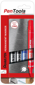 Permanentinis žymeklis Pentel Tool Pen N50, 3 mm, 4 vnt., įvairių spalvų