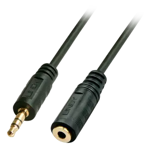 "Lindy" 5 m "Premium Audio" 3,5 mm lizdo prailginimo kabelis, 3,5 mm, vyriškas, 3,5 mm, moteriškas,…
