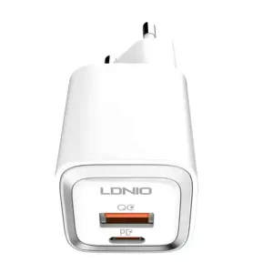 MFi sieninis įkroviklis LDNIO A2318M, USB-C+USB, USB-C į Lightning 20W