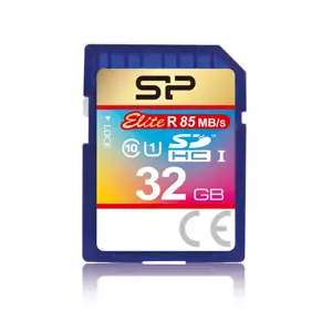 "Silicon Power Elite UHS-I", 32 GB, 32 GB, SDHC, 10 klasė, 40 MB/s, 15 MB/s, mėlyna