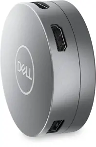 DELL "6-in-1" USB-C daugiaportis adapteris - DA305, laidinis, USB 3.2 Gen 2 (3.1 Gen 2) Type-C, 10,100,1000 Mbps, sidabrinis, 3840 x 2160 taškų, Dell