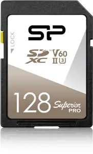 "Silicon Power Superior Pro", 128 GB, SDXC, 10 klasė, UHS-II, 280 MB/s, 170 MB/s