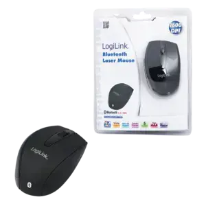 Logilink Maus Laser Bluetooth mit 5 Tasten wireless, Black, Bluetooth lazerinė pelė;