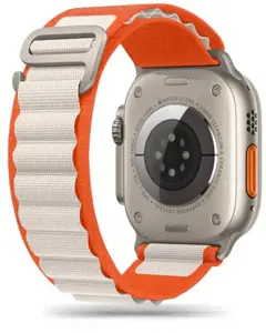 "Tech-Protect" laikrodžio dirželis "Nylon Pro Apple Watch" 42/44/45/49 mm, oranžinis/ melsvas