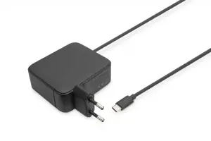 Maitinimo įkroviklis 1x USB-C PD 3.0 max. 100W GaN integruotas 1,2 m ilgio kabelis Juoda