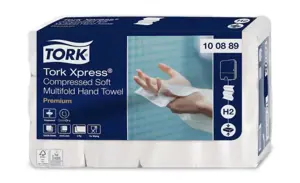 Tork Xpress Soft Multifold suspausti minkšti popieriniai rankšluosčiai, H2 100889, 2  sl., 225 serv…