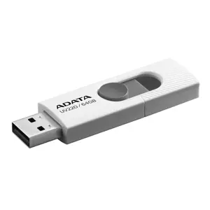 USB 2.0 atmintis A-DATA UV220, 32GB, USB-A, balta/pilka / ADATA-319