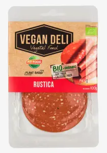 Ekologiškas veganiškas gaminys VEGAN DELI Rustica, pjaustytas, LT-EKO-001, 100g