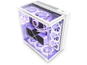 NZXT kompiuterio korpusas H9 Elite Midi tower window white