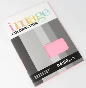 Spalvotas popierius IMAGE COLORACTION, A4, 80 gsm, 50 lapų, MALIBU / NEON PINK