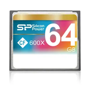 "Silicon Power" 64GB 600X, 64 GB, "CompactFlash", 90 MB/s, pilka