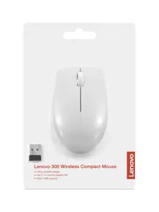 Lenovo 300 WIRELESS MOUSE?GREY, Ambidextrous, Optical, RF Wireless, 1000 DPI, Grey