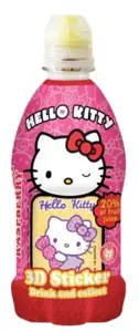 Sulčių gėrimas HELLO KITTY, braškių ir aviečių skonio, 20%, 350 ml D