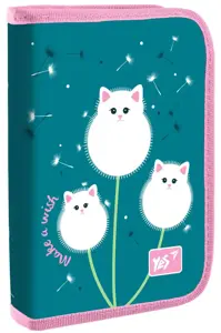 Forminis penalas YES HP-04, vieno skyrius su  dviem atvartais, Dandelion Cats, Capri mėlynas