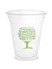 Vienkartinės stiklinės VEGWARE GreenTree, PLA, 360 ml, 50 vnt
