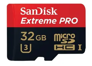 "SanDisk Extreme PRO microSDHC 32GB + SD adapteris + RescuePRO Deluxe 100MB/s A1 C10 V30 UHS-I U3; …