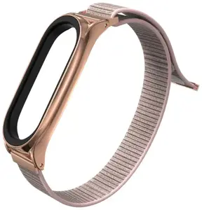 "Tech-Protect" laikrodžio dirželis "Nylon Xiaomi Mi Band 5/6", rožinio aukso spalvos