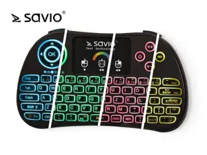 Savio KW-03 belaidė mini klaviatūra asmeniniam kompiuteriui | PS4 | XBOX | Smart TV | Android + juo…