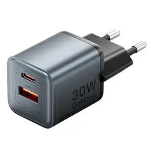 GaN Vention USB-C + USB-A 30W Charger (Gray)